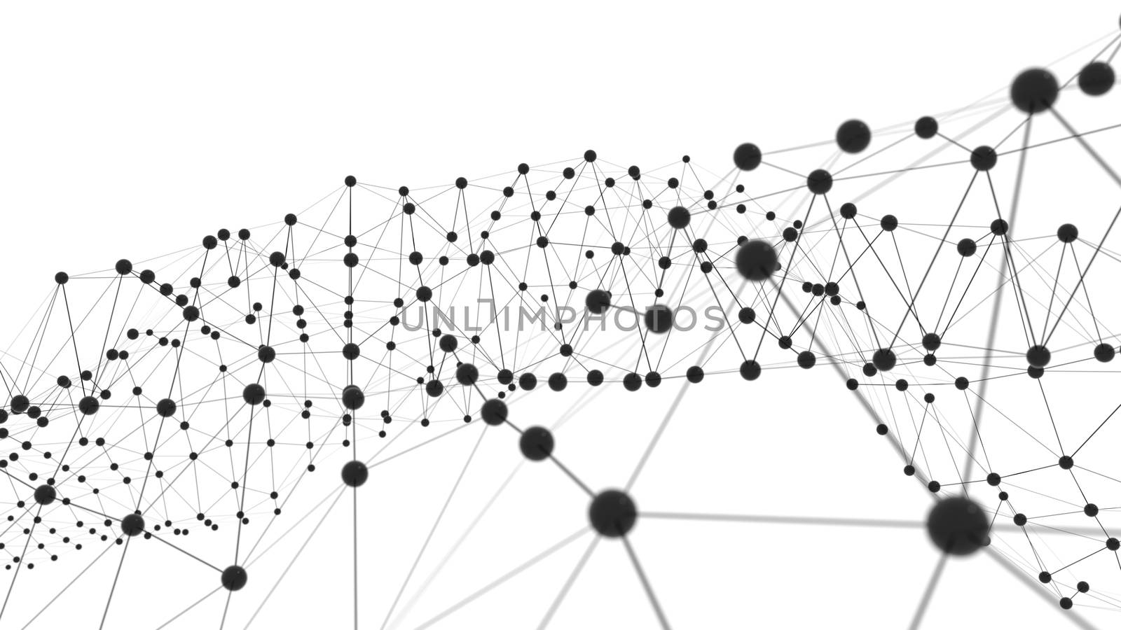 Concept of Network or Internet Communication. 3d illustration. White background