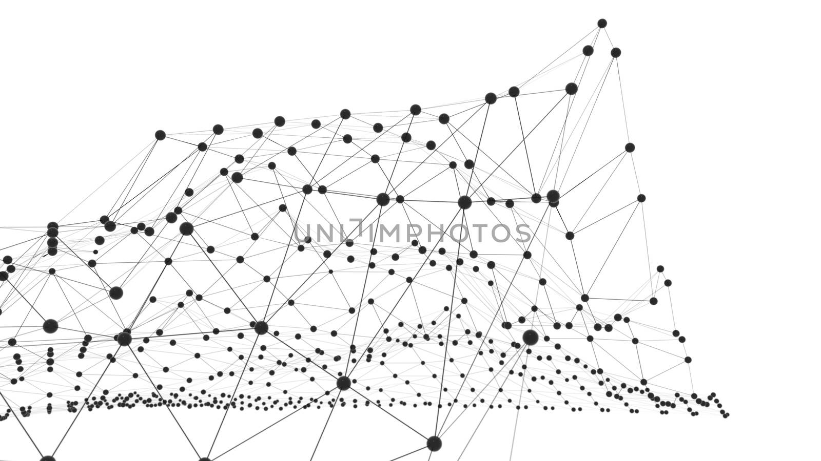 Concept of Network or Internet Communication. 3d illustration. White background