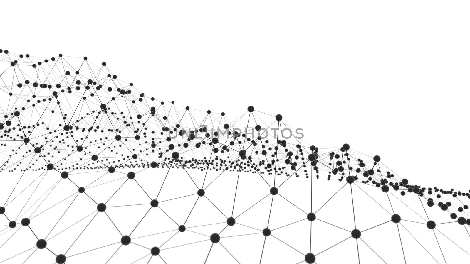 Concept of Network or Internet Communication. 3d illustration. White background