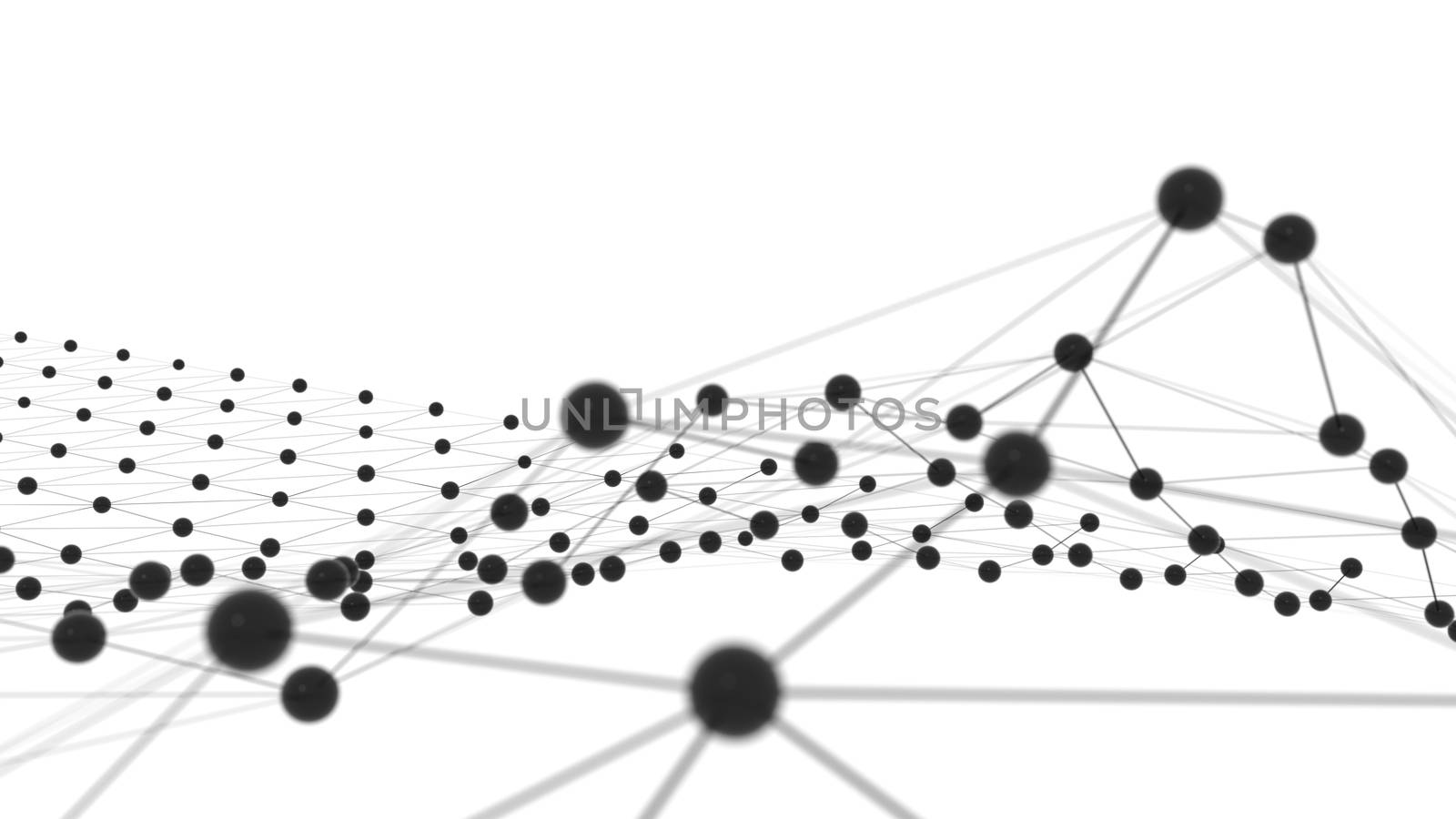 Concept of Network or Internet Communication. 3d illustration. White background