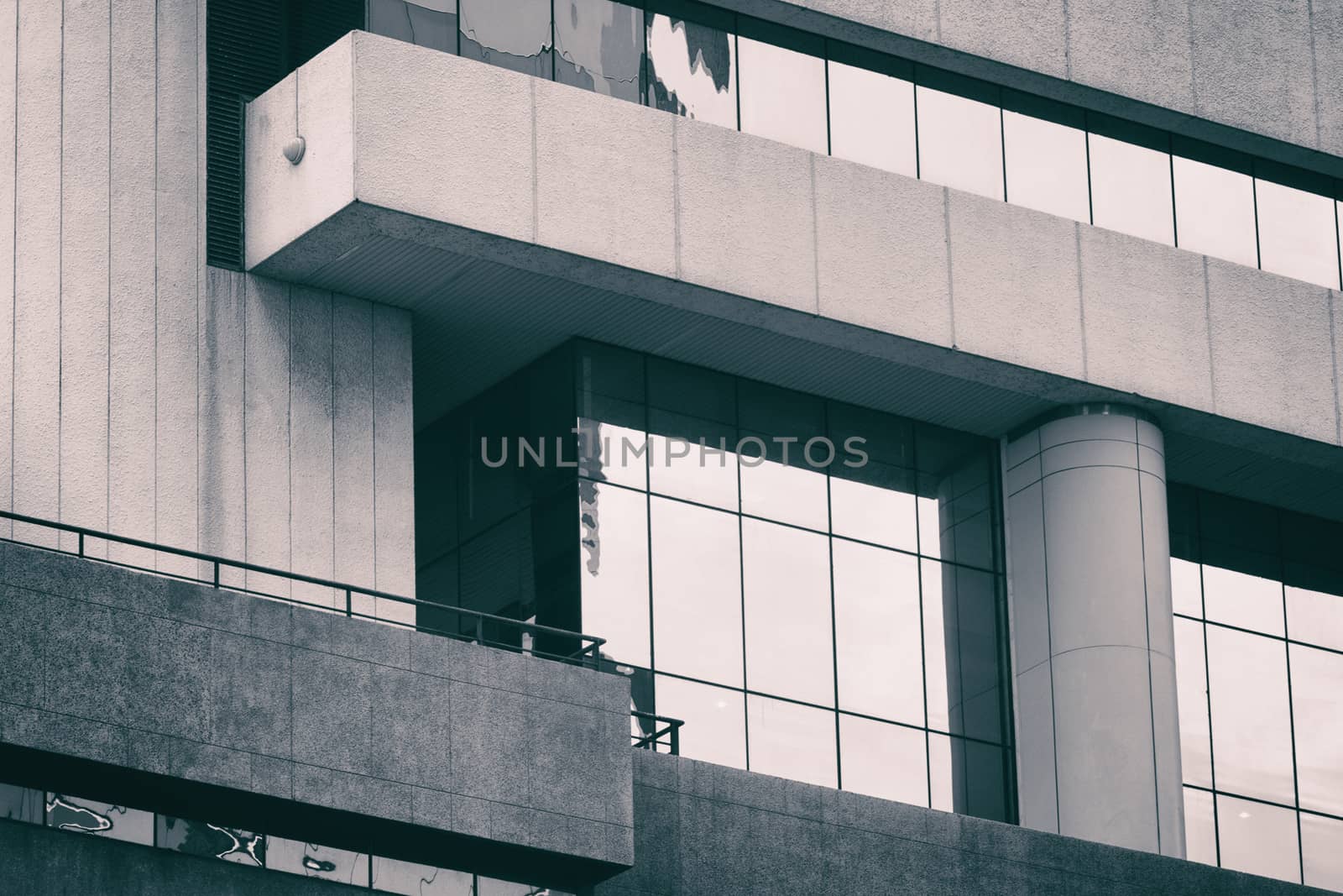 Abstract fragment of modern architecture tone film