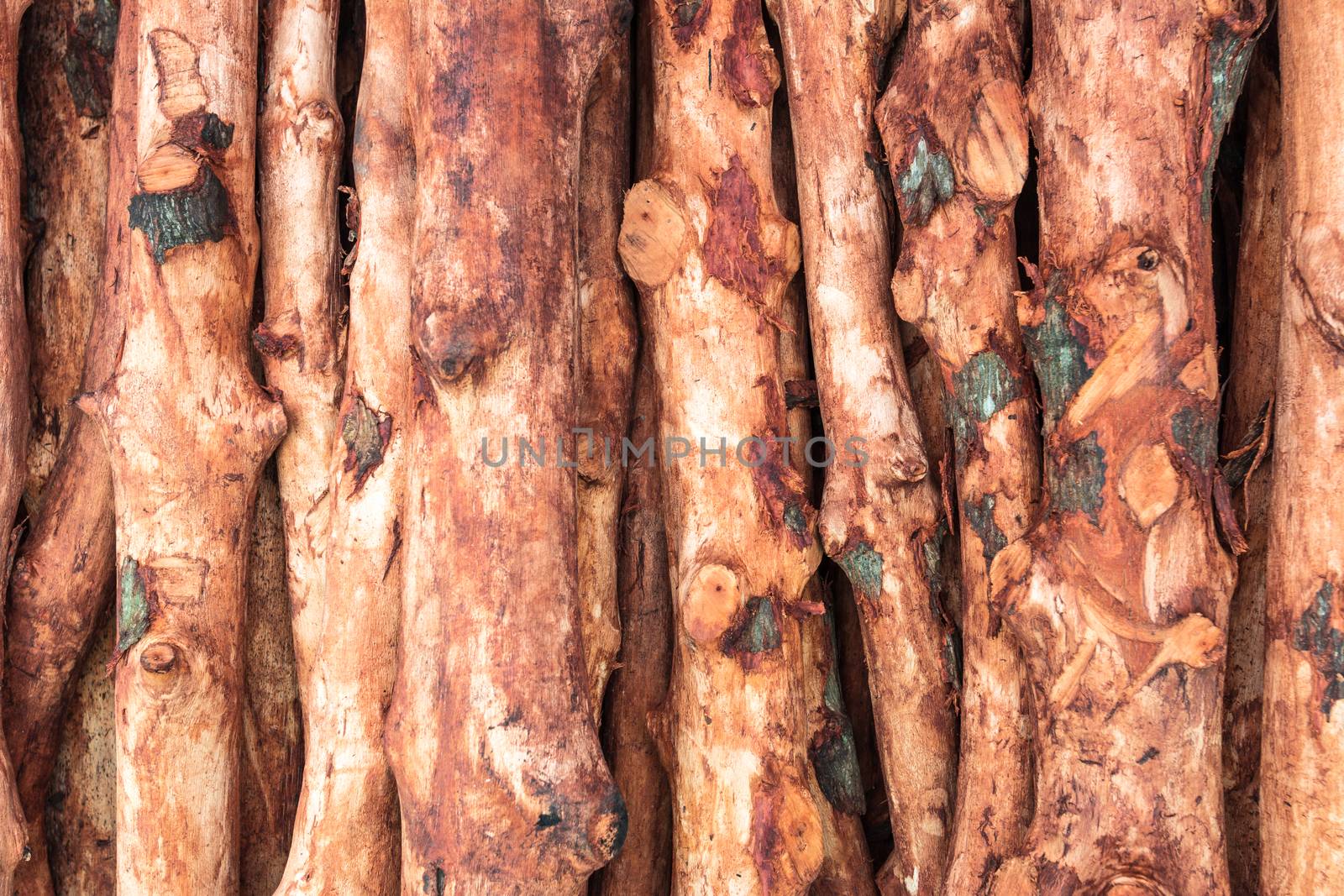 Pile firewood prepared for fireplace by ahimaone