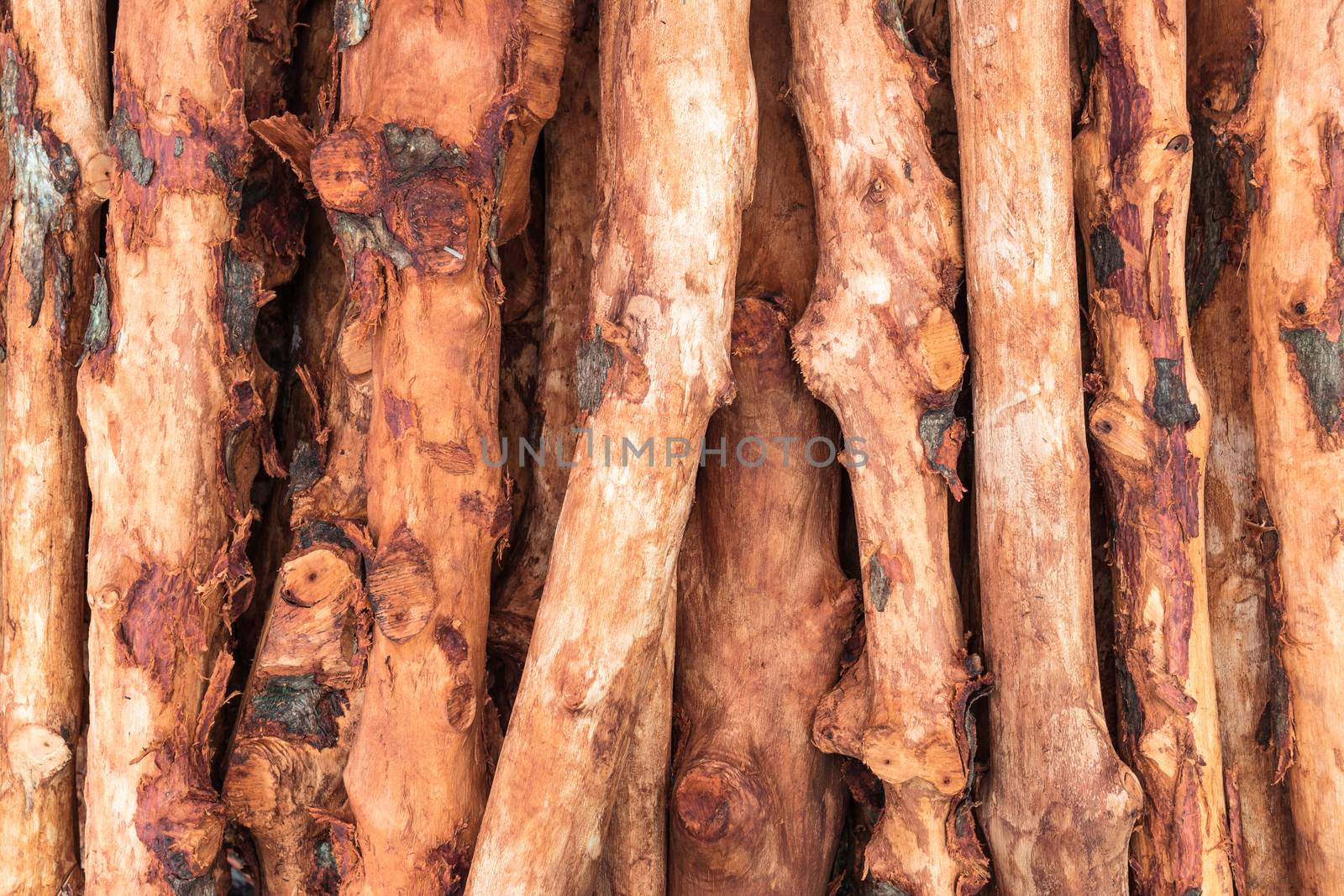 Pile firewood prepared for fireplace by ahimaone