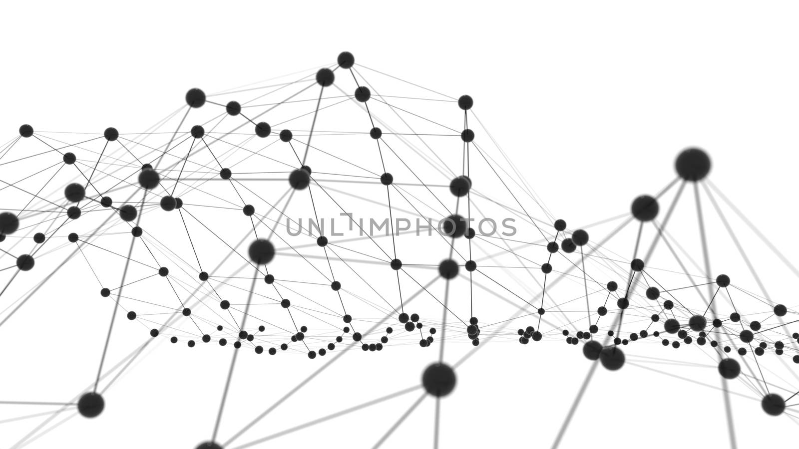 Concept of Network or Internet Communication. 3d illustration. White background