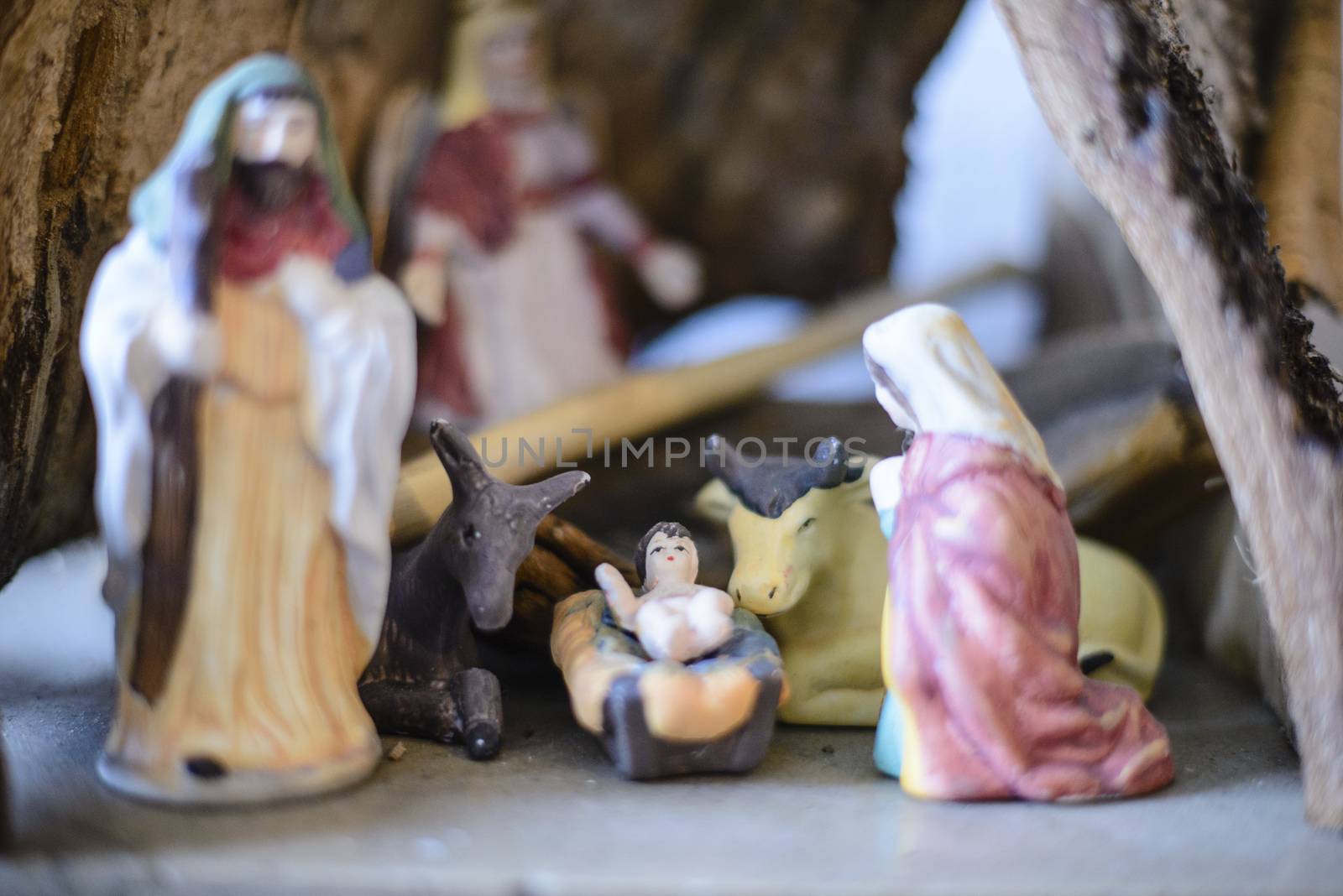 holy family figurines of the nativity scene