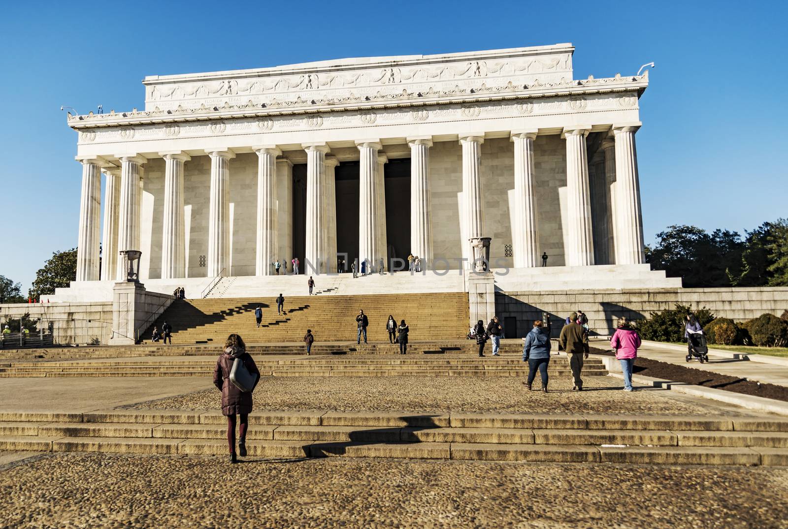 WASHINGTON DC, DECEMBER 2I: The Lincoln Memorial, located on the western end of the National Mall on December 21, 2017 in Washington DC, USA
