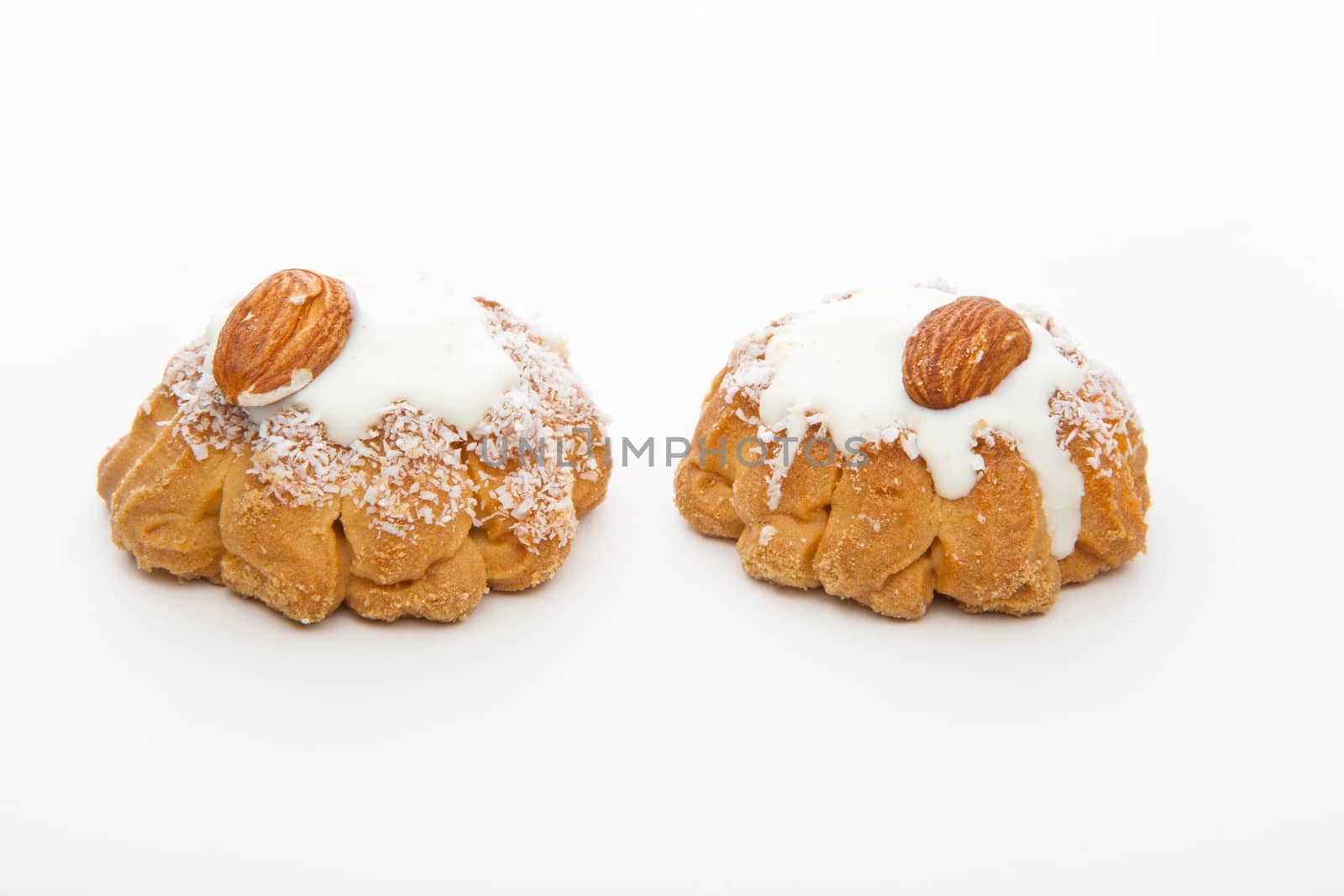 Almond Cookies Studio quality White Background by Jonicartoon