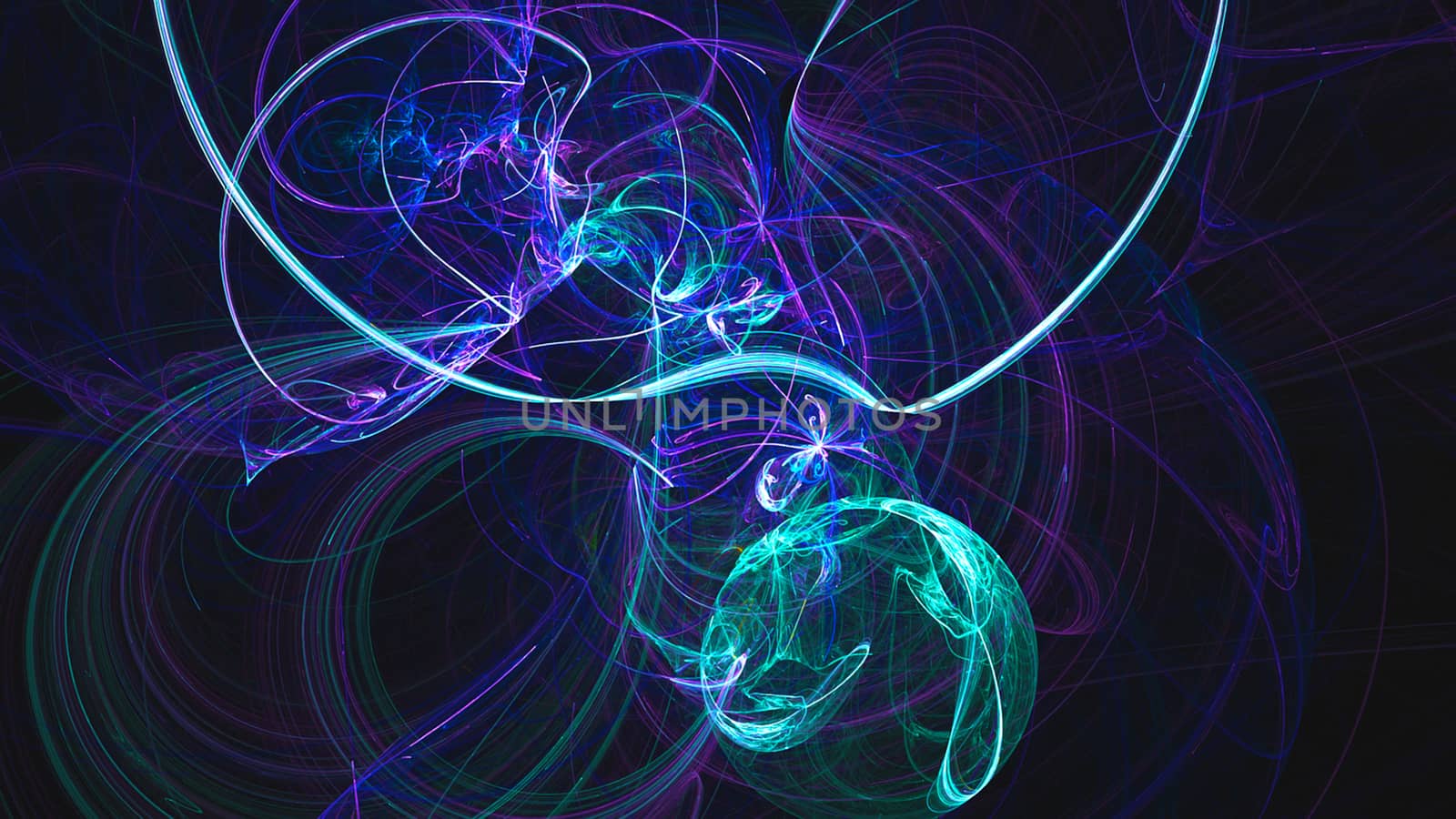 Abstract fractal light background. Digital 3d rendering backdrop. 8K resolution