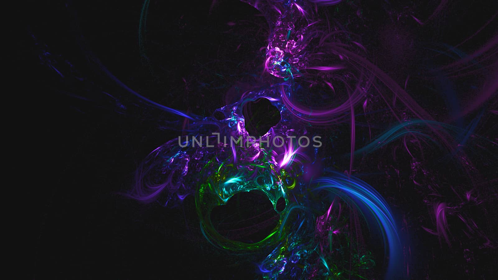 Abstract fractal light background. Digital 3d rendering backdrop. 8K resolution