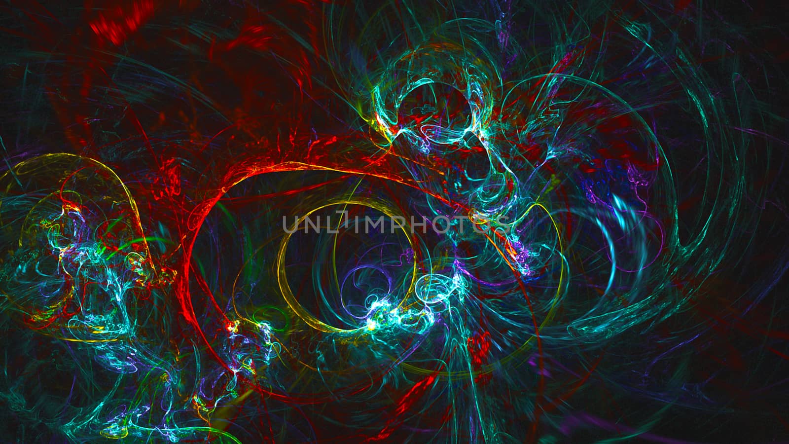 Abstract fractal light background. Digital 3d rendering backdrop. 8K resolution