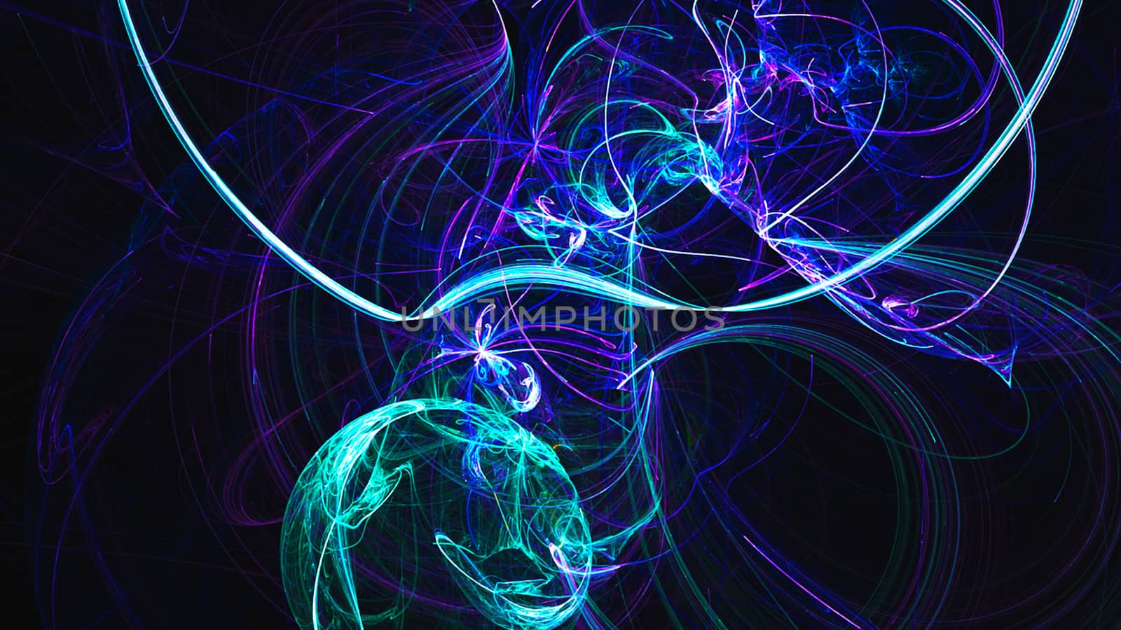 Abstract fractal light background. Digital 3d rendering backdrop. 8K resolution