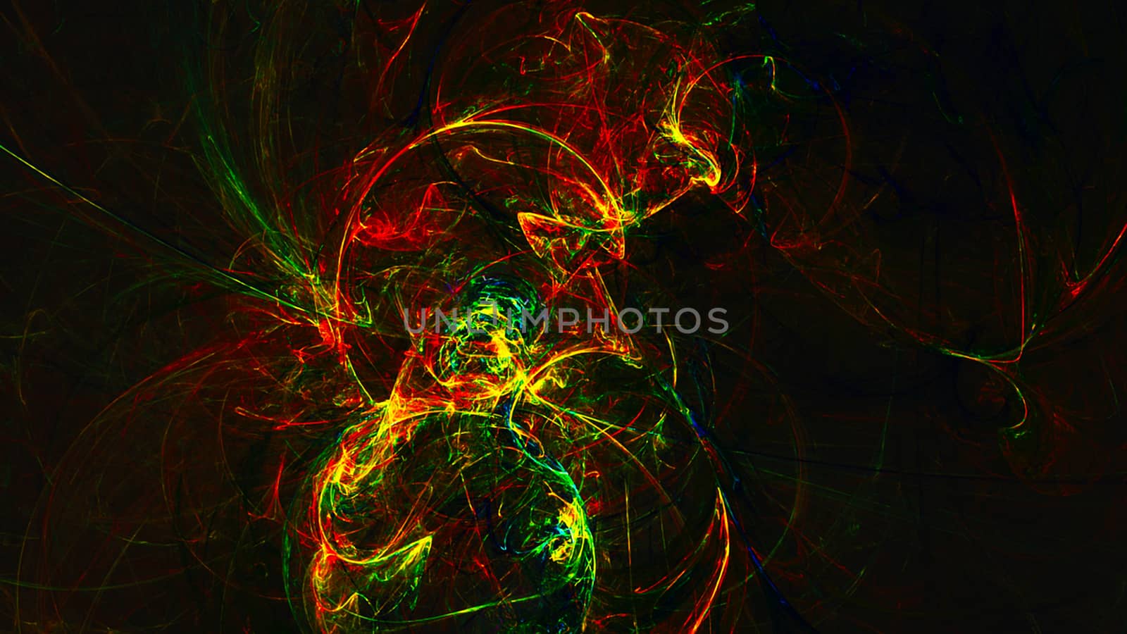 Abstract fractal light background. Digital 3d rendering backdrop. 8K resolution