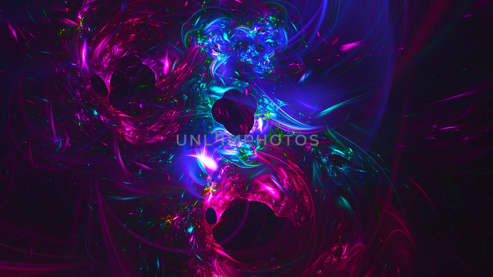 Abstract fractal light background. Digital 3d rendering backdrop. 8K resolution