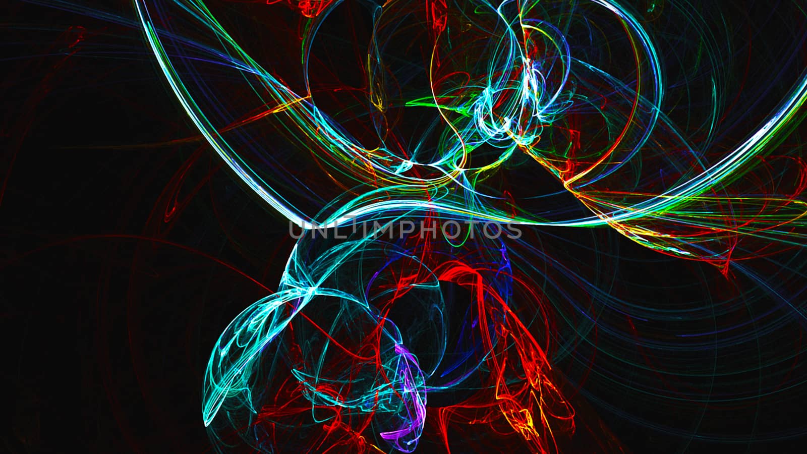 Abstract fractal light background. Digital 3d rendering backdrop. 8K resolution