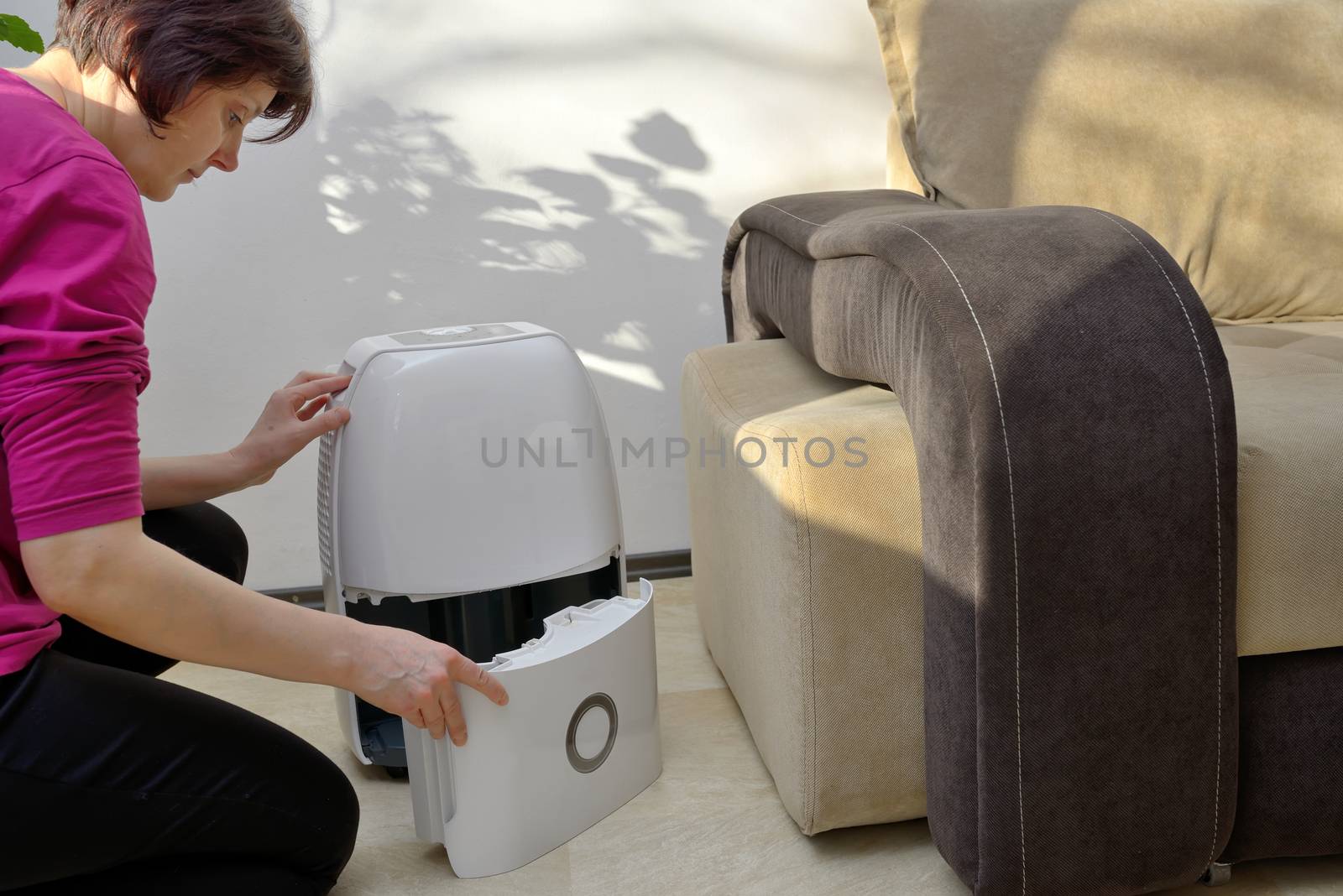 Portable dehumidifier collect water from air  by mady70