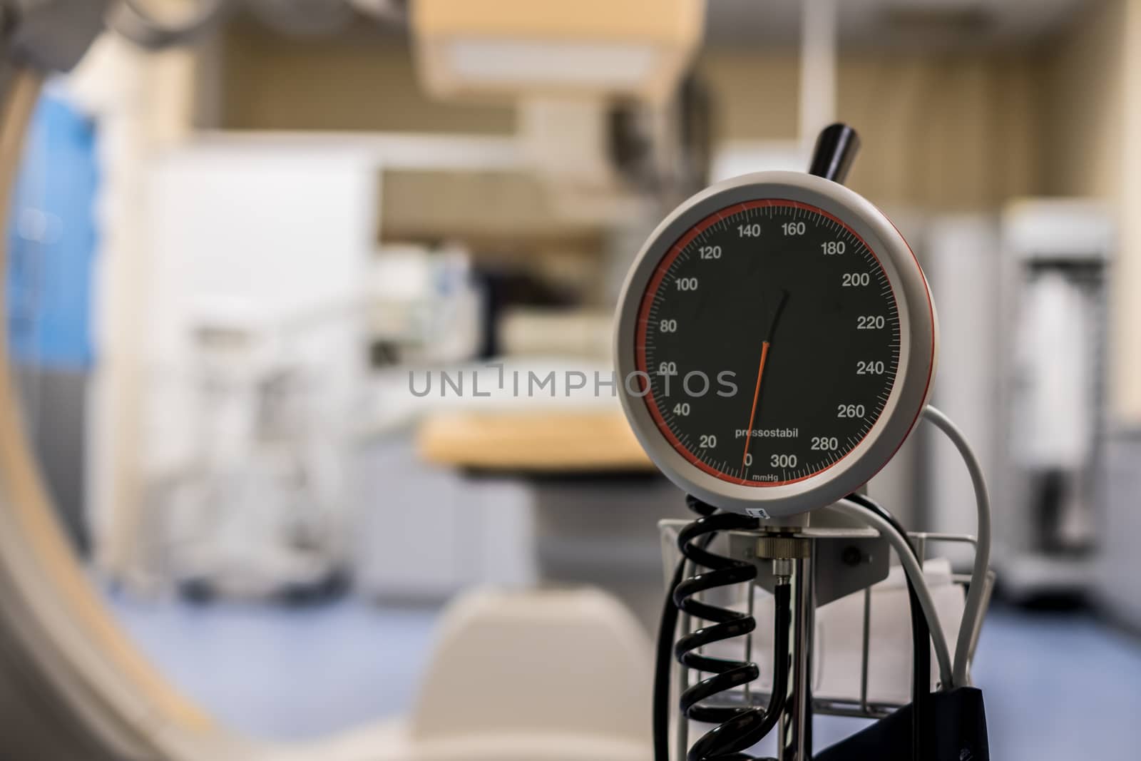 Sphygmomanometer, a medical device for measuring blood pressure.