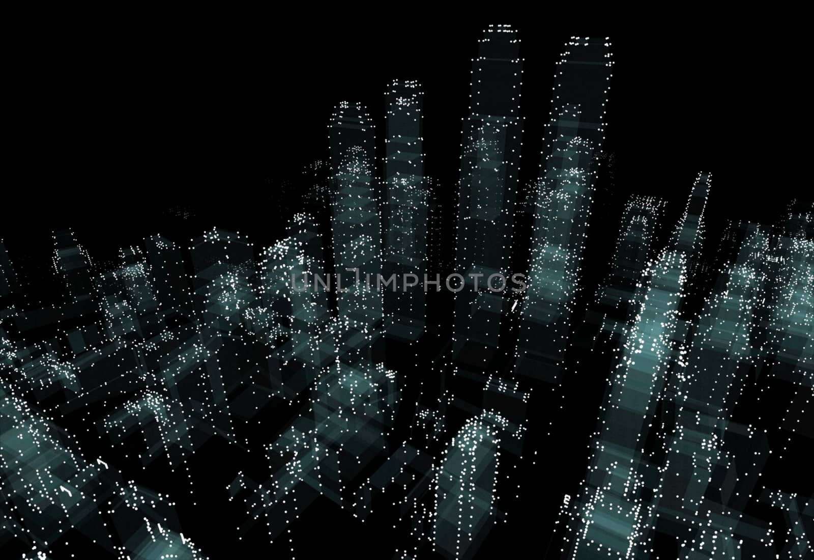 Cityscape futuristic 3d city neon light by cherezoff