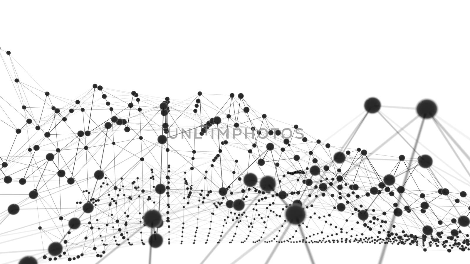 Concept of Network or Internet Communication. 3d illustration. White background