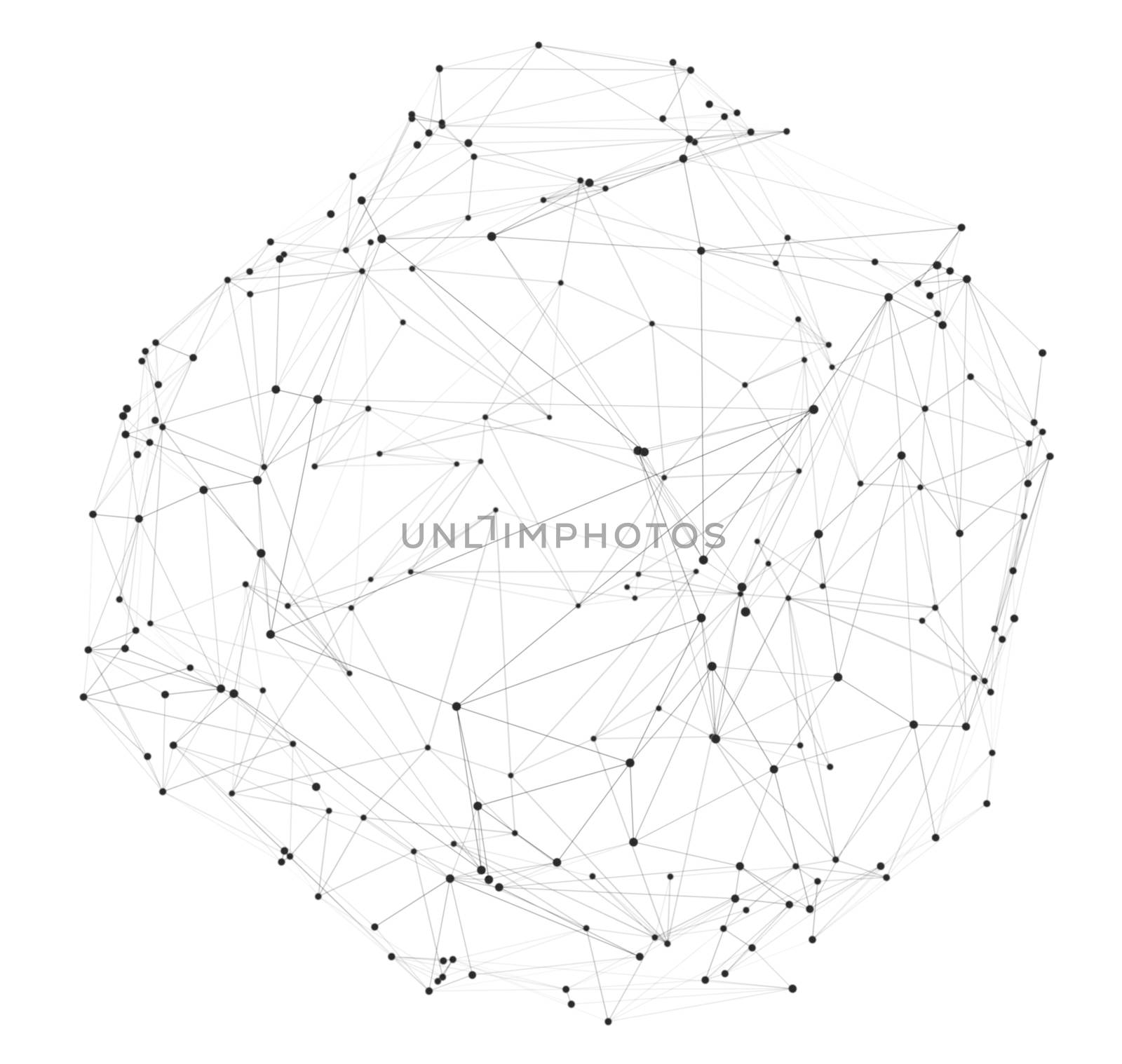 Sphere with Connected Lines and Dots by cherezoff