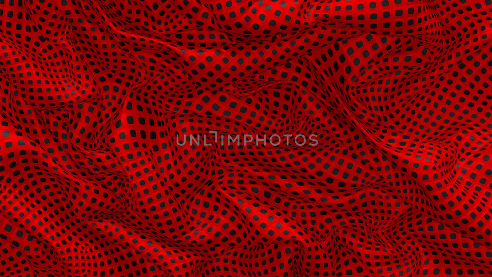 3D Illustration Abstract Black Background with Glare and with the Red