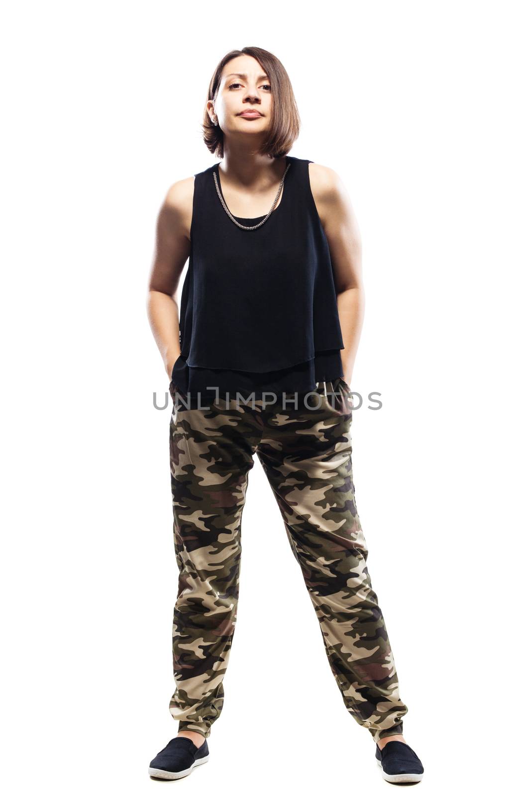 girl in camouflage pants by kokimk