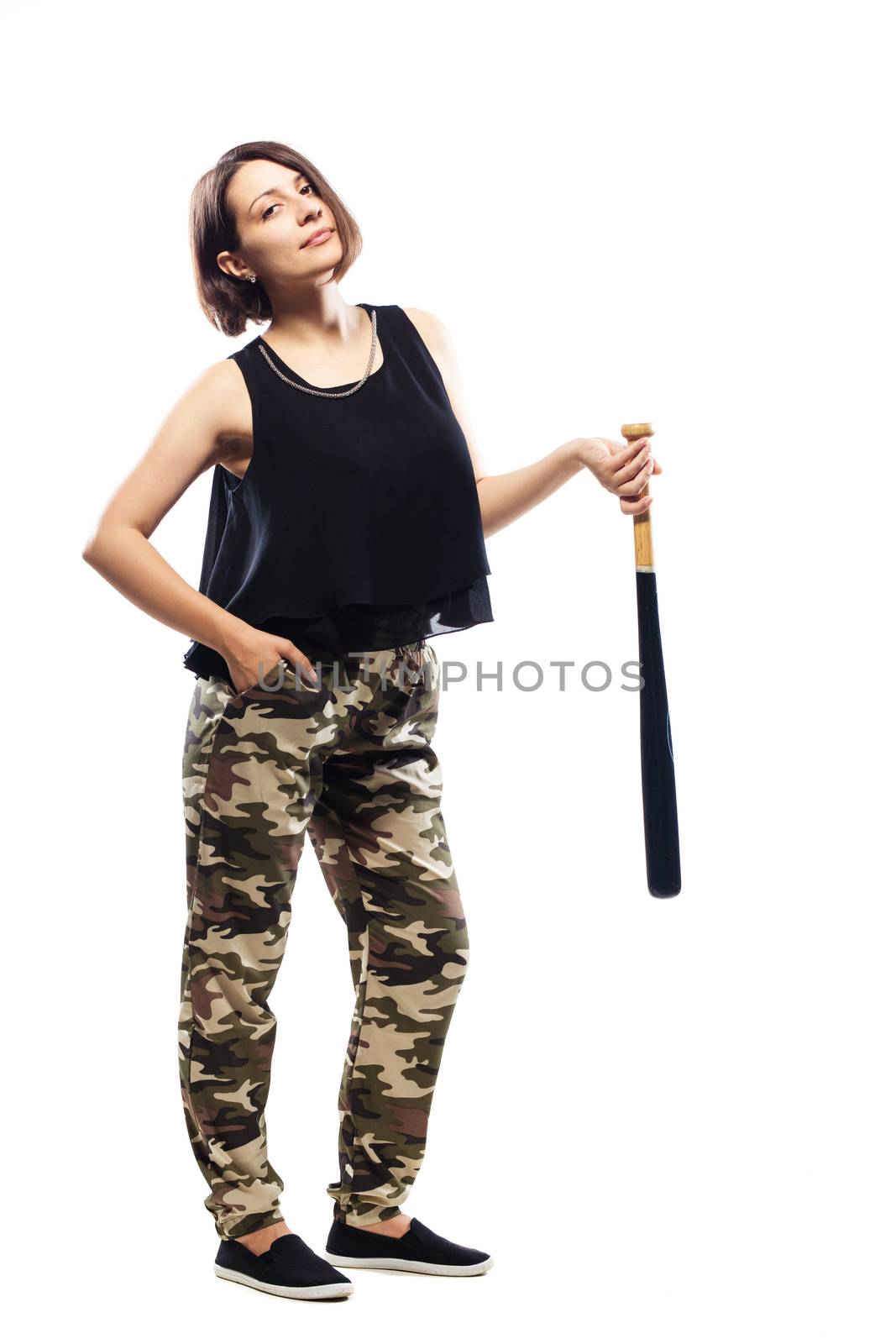 girl with baseball bat by kokimk