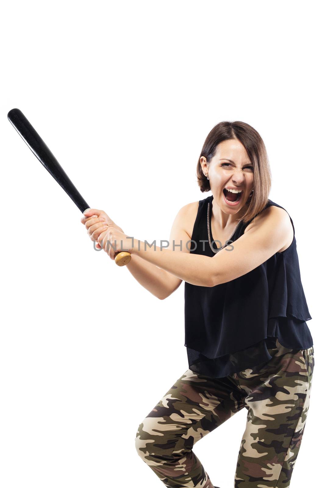 girl with baseball bat by kokimk