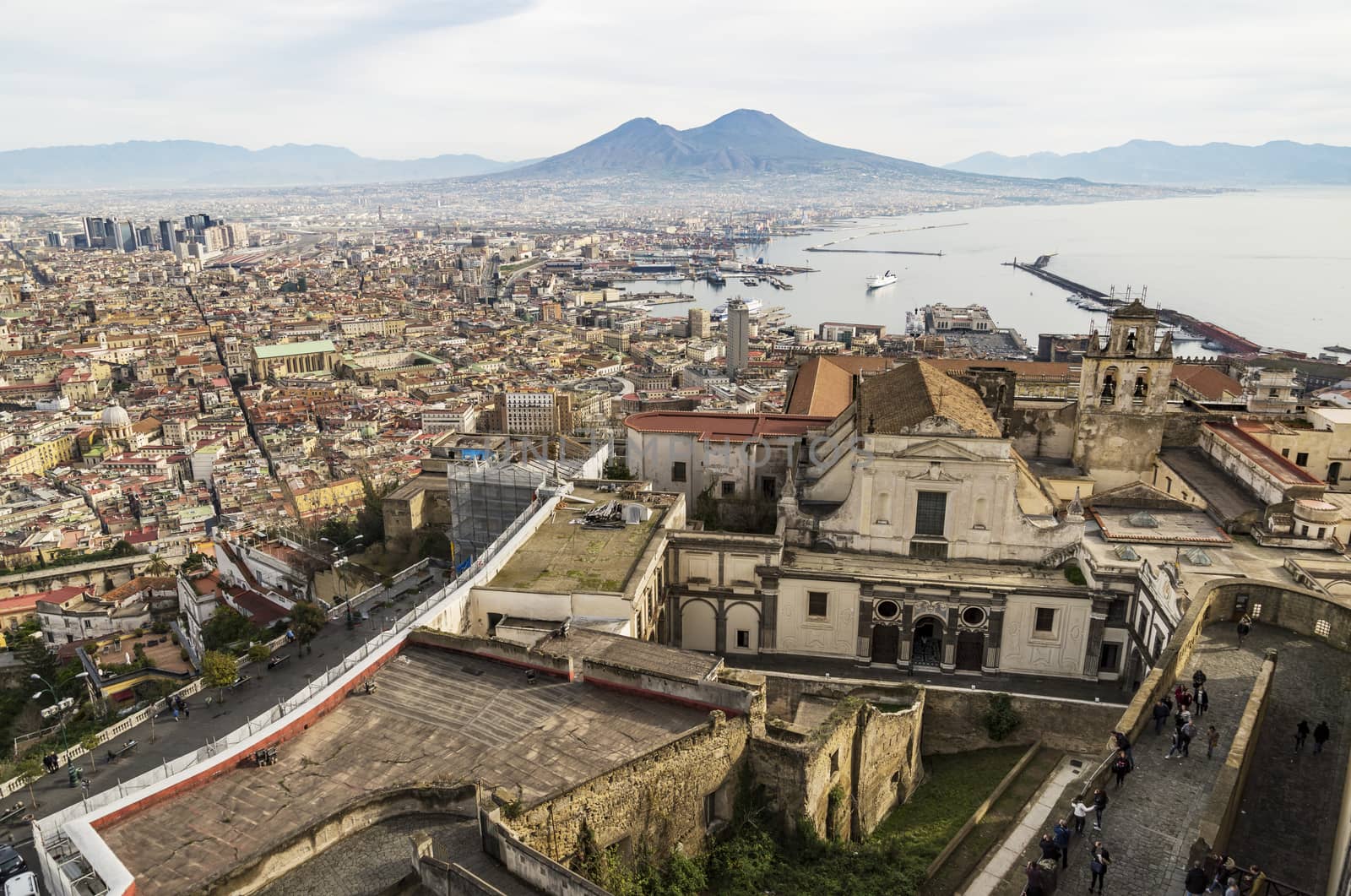 View of Naples from Castle Sant Elmo, Campania, Italy