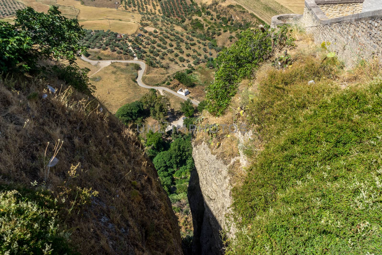 A gorge in the city of Ronda Spain, Europe by ramana16