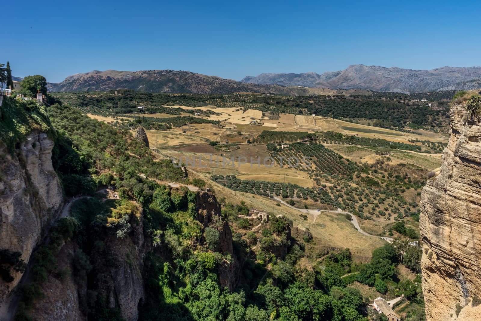 A gorge in the city of Ronda Spain, Europe by ramana16