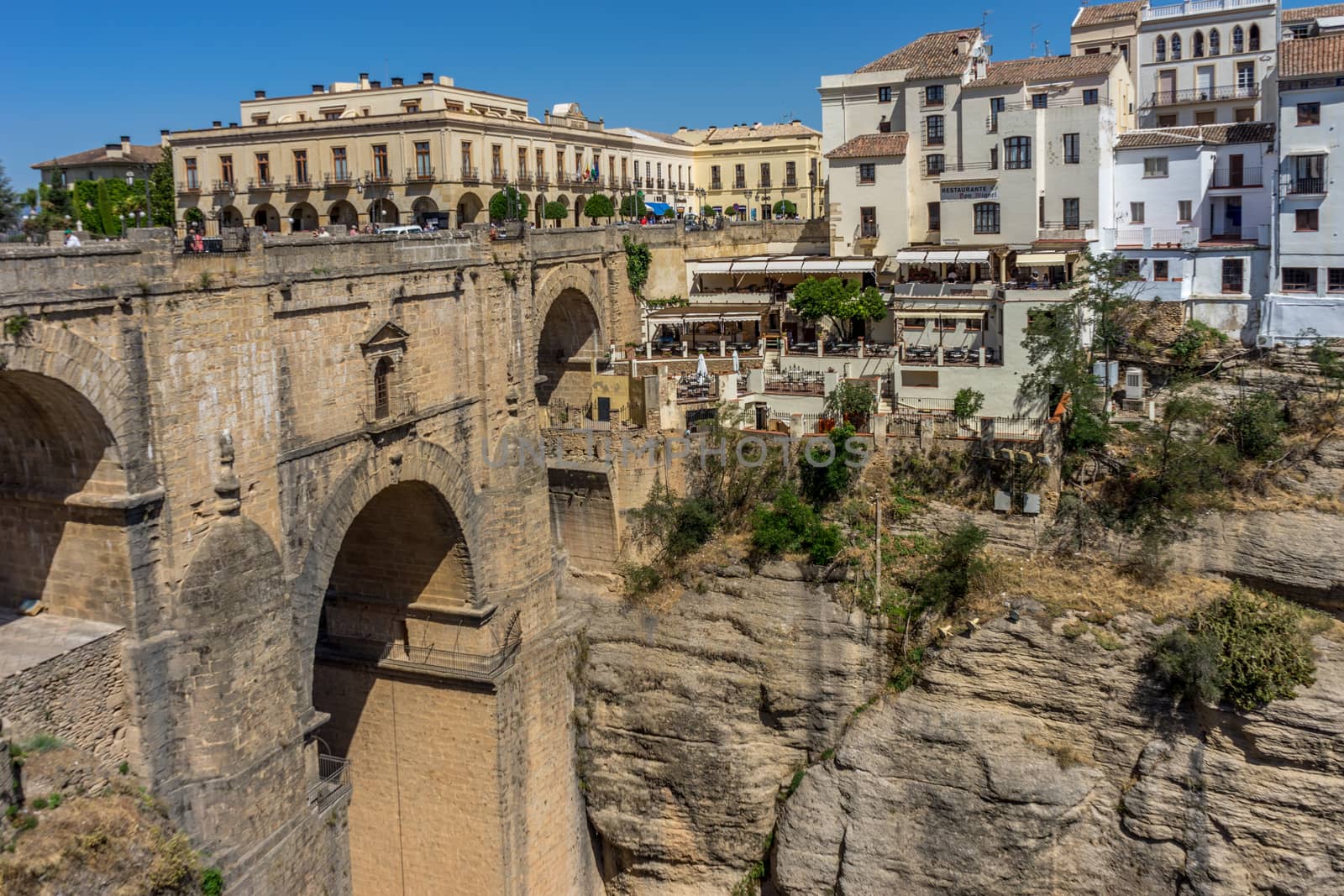 A gorge in the city of Ronda Spain, Europe by ramana16