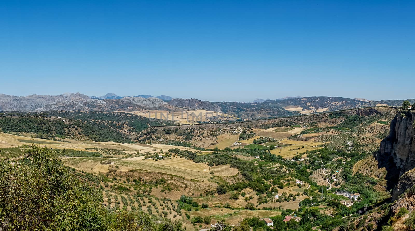 Greenery, Mountains, Farms and Fields on the outskirts of Ronda  by ramana16