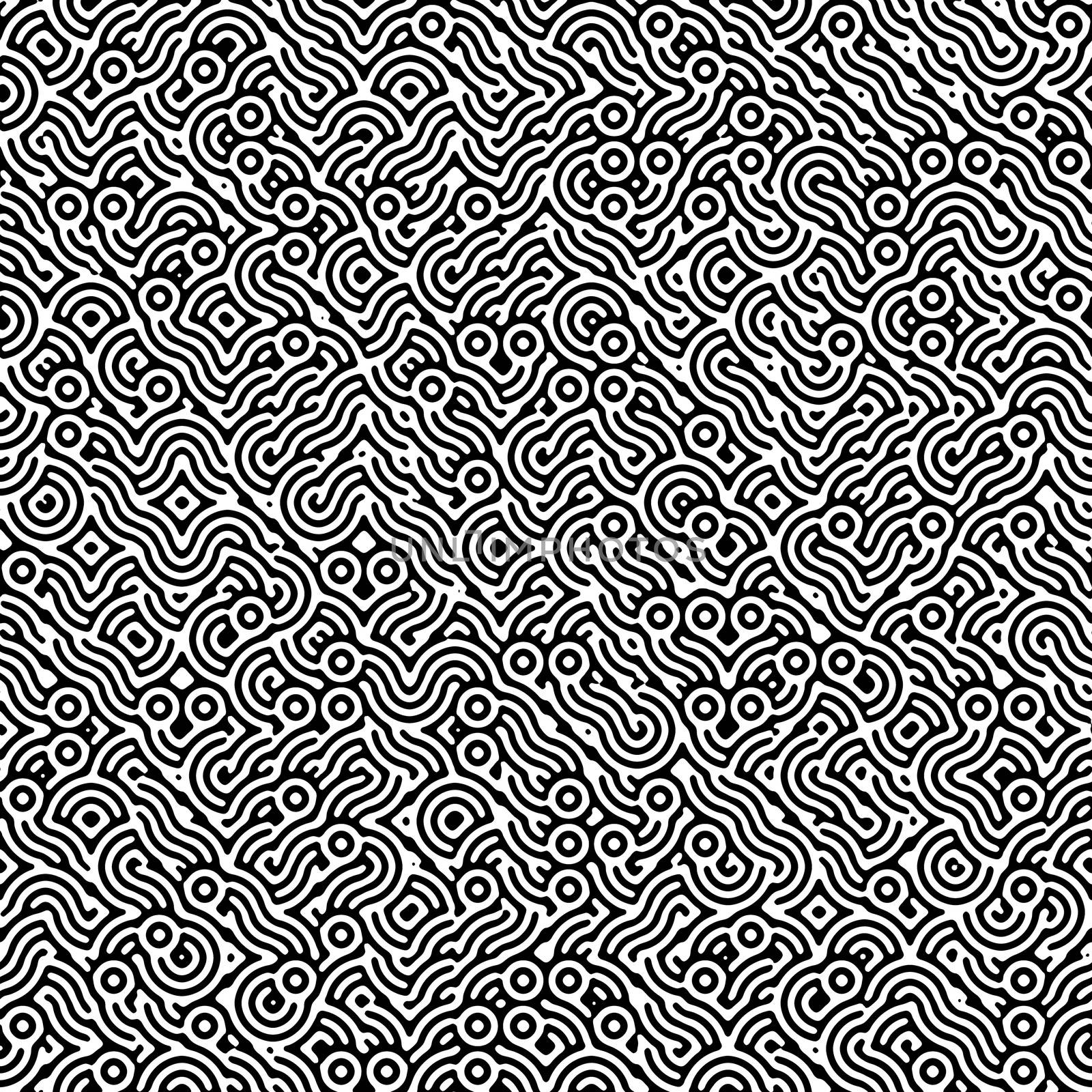 Illustration of a modern maze style background seamless