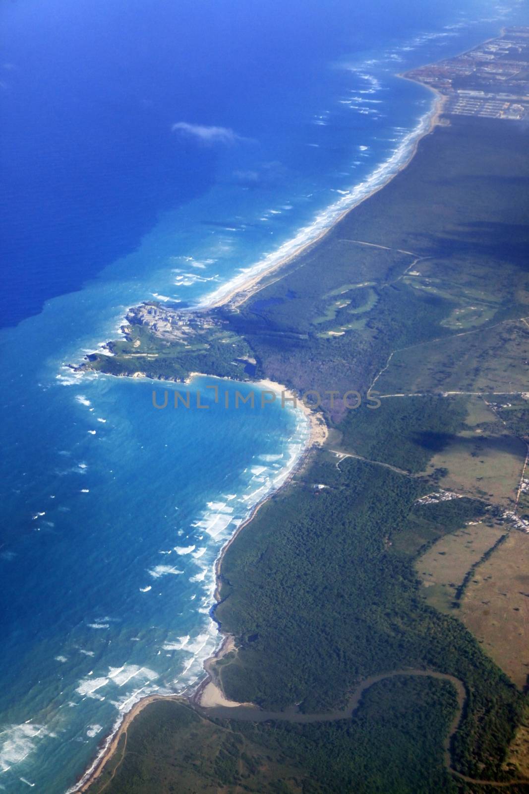 Aerial view of the coast in the Dominican Republic by friday