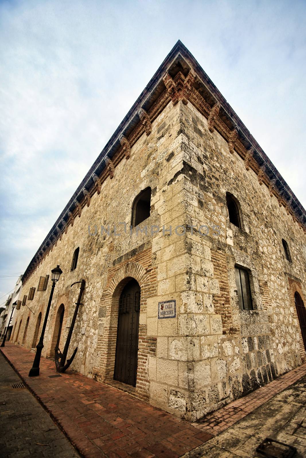 Colonial building of Las Casas Reales at Santo domingo by friday