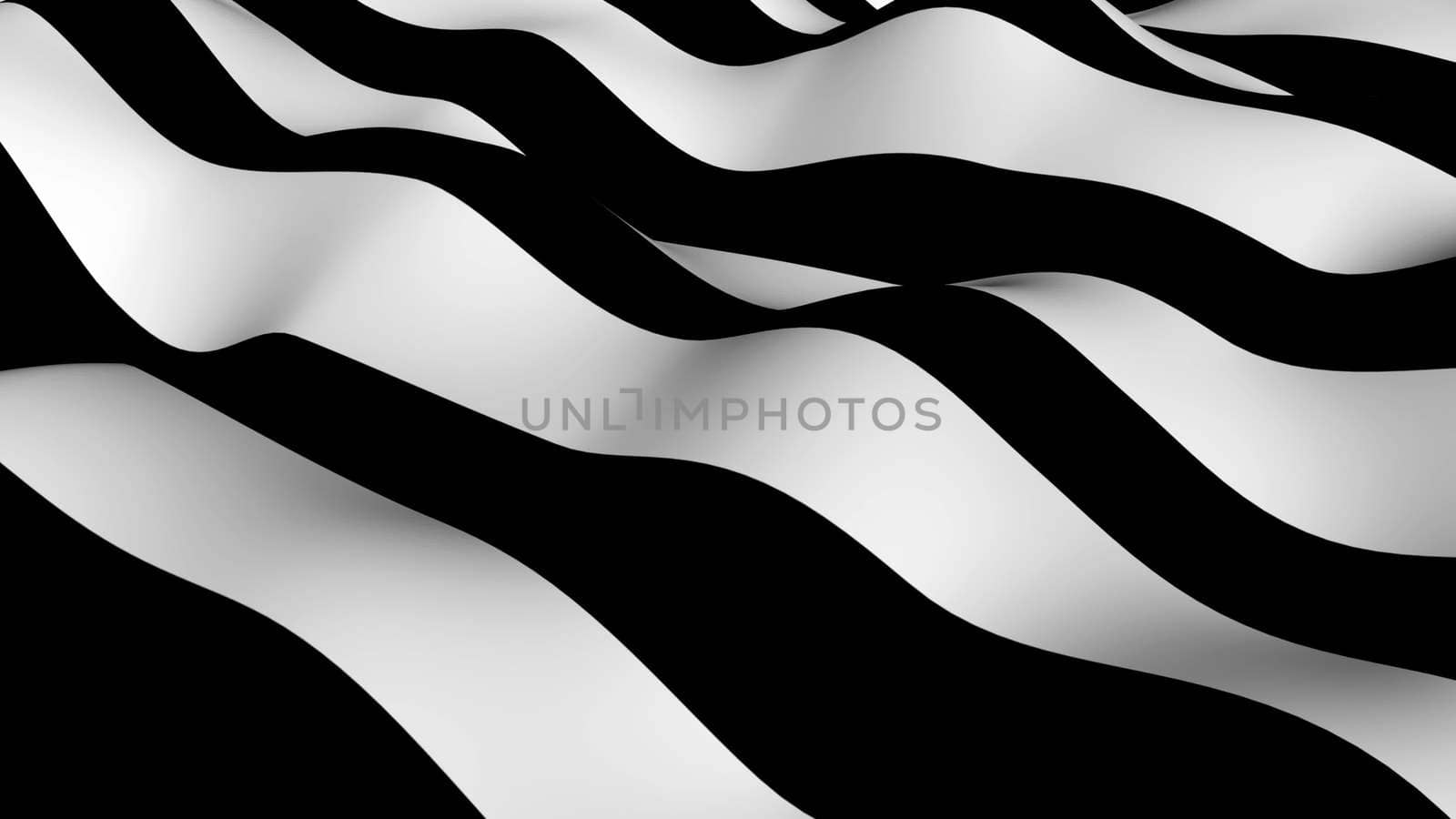 Abstract background with waving of colorful stripes. 3d rendering