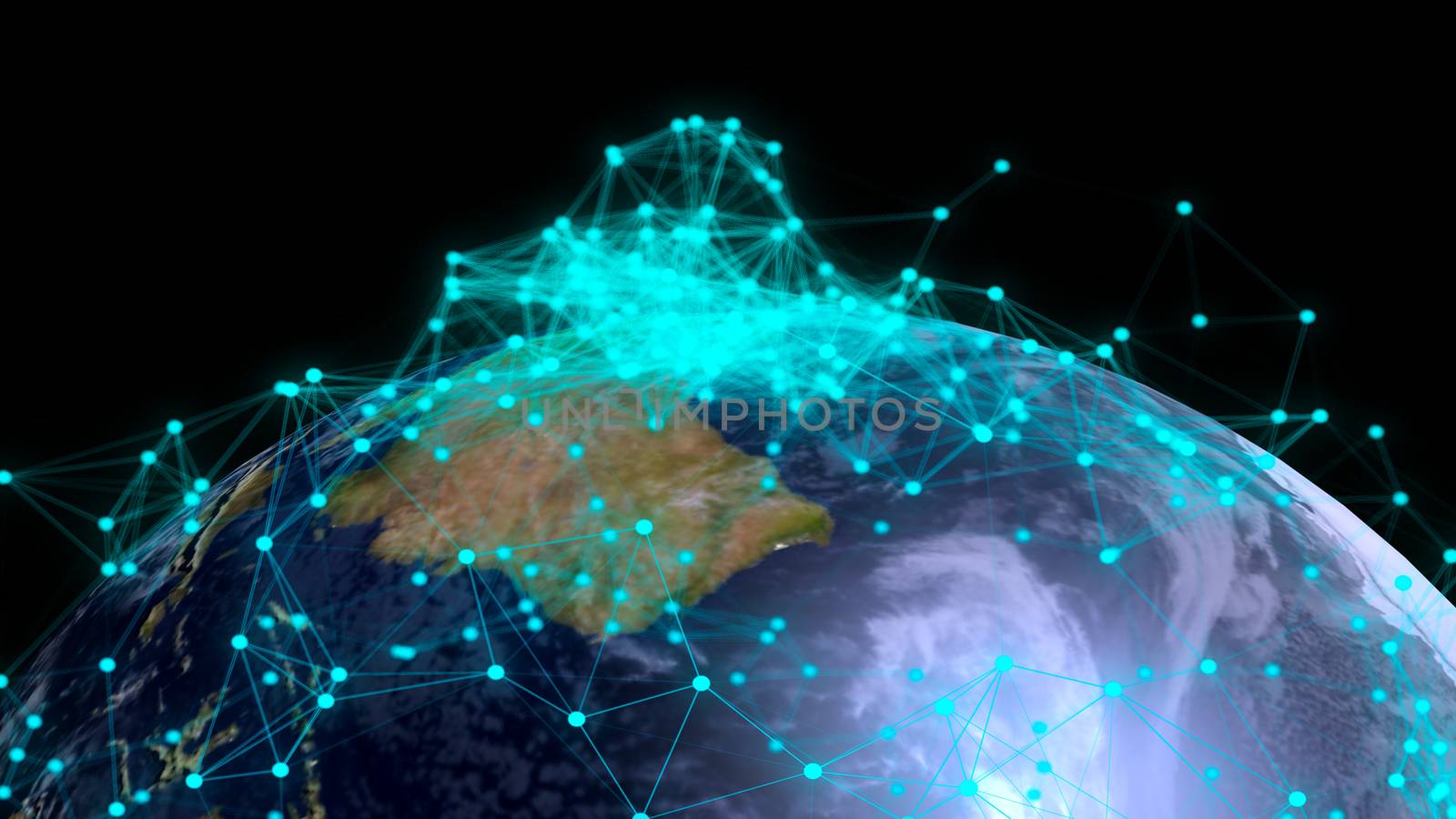 Abstract globe with digital connections. Elements of this image furnished by NASA by nolimit046