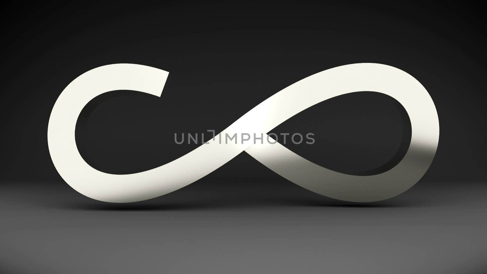 Abstract background with metal infinity sign. Digital background by nolimit046