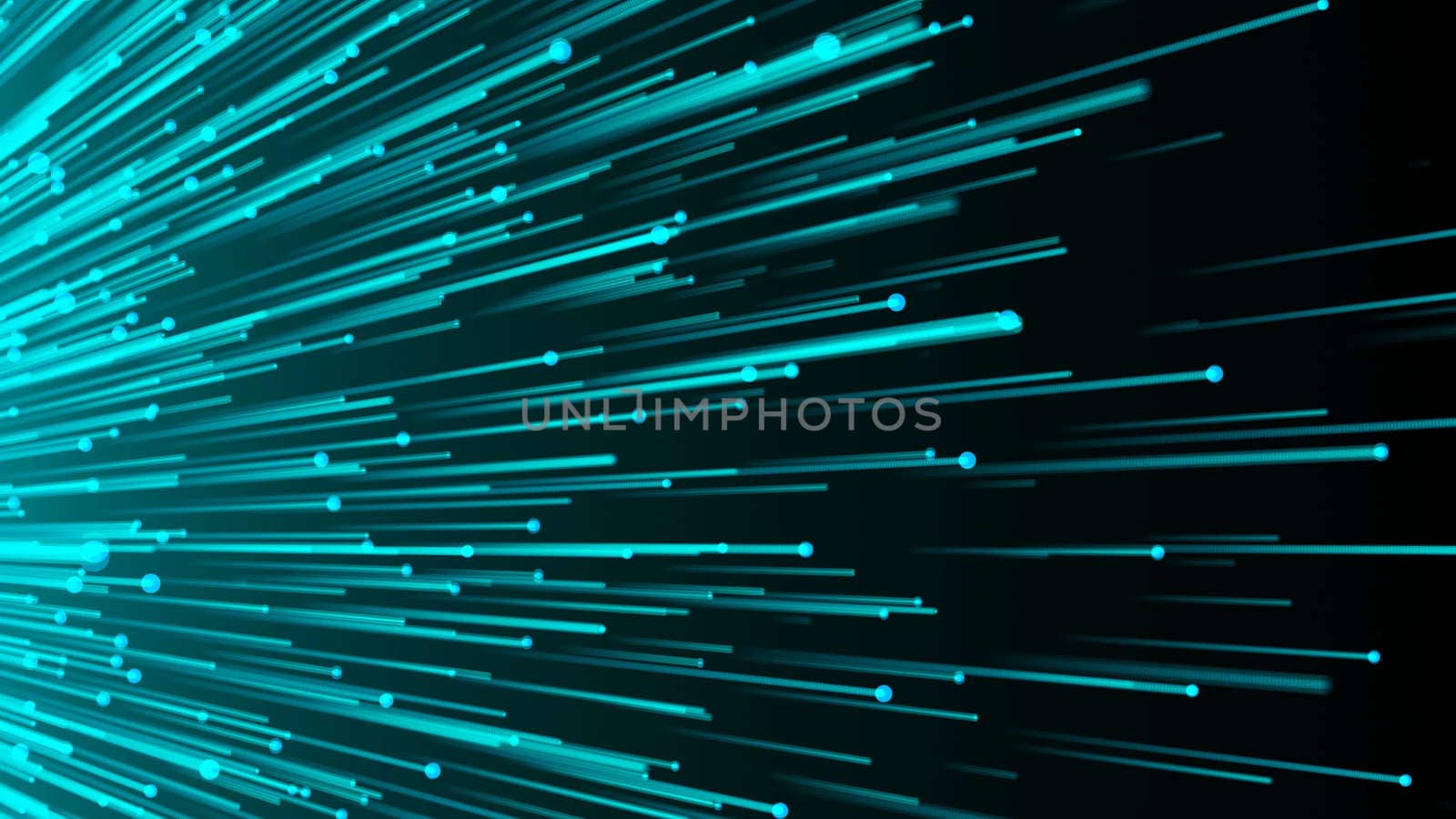 Abstract background with optical fibers. 3d rendering