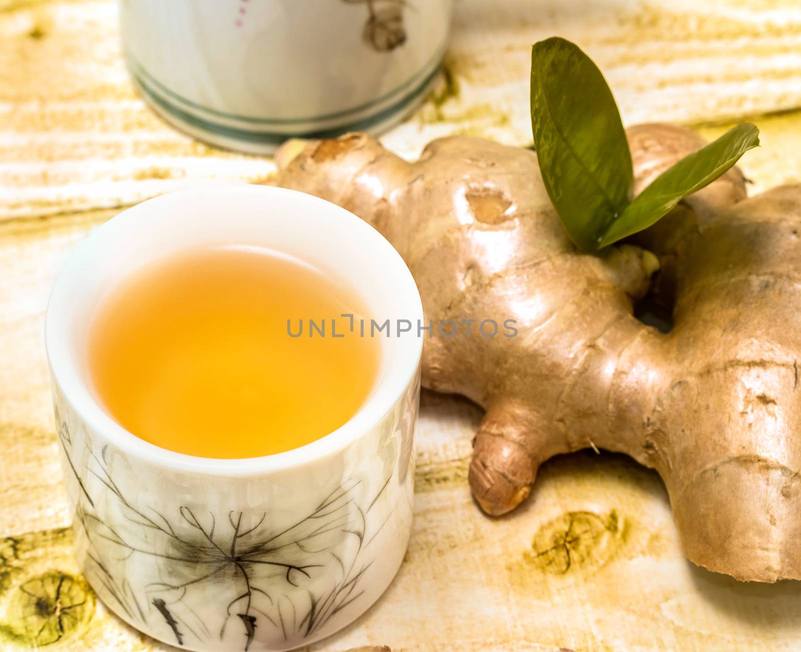 Japanese Ginger Tea Showing Drinks Spiced And Organics