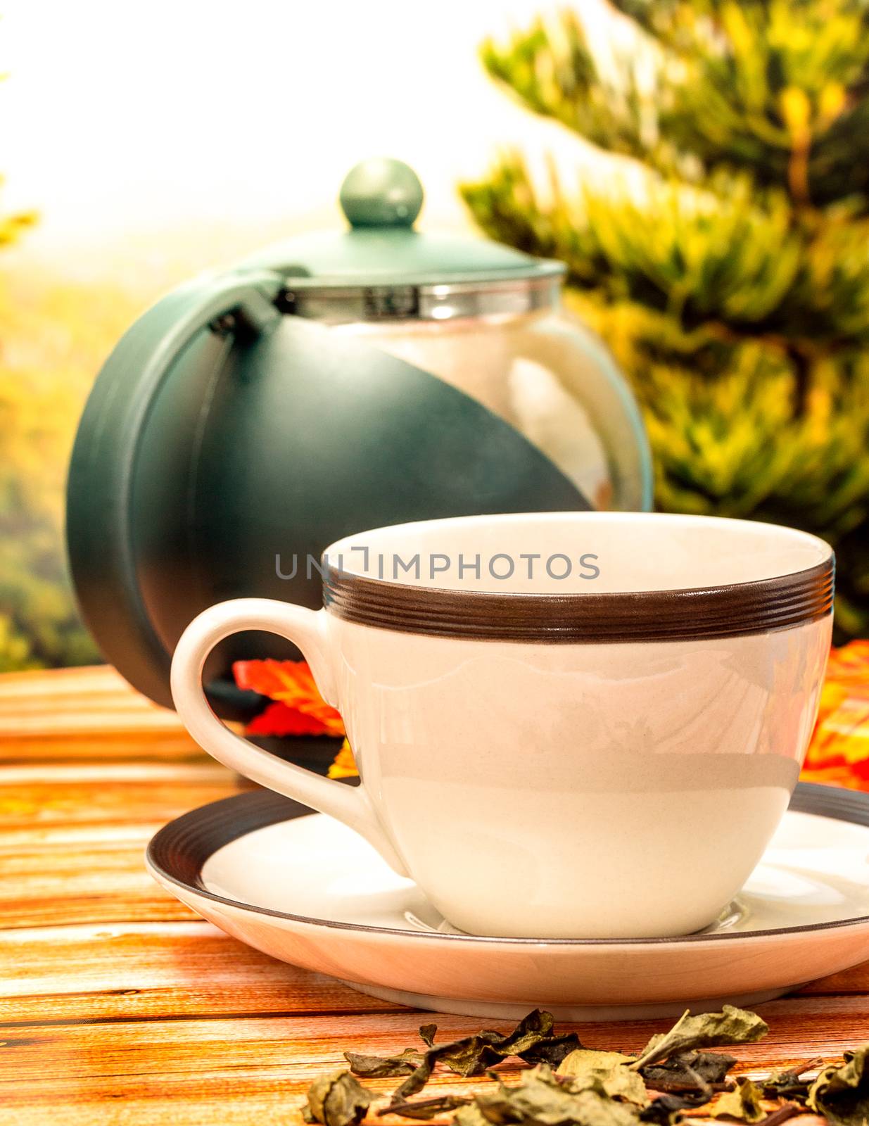 Cup Of Tea Indicating Restaurant Refresh And Beverages