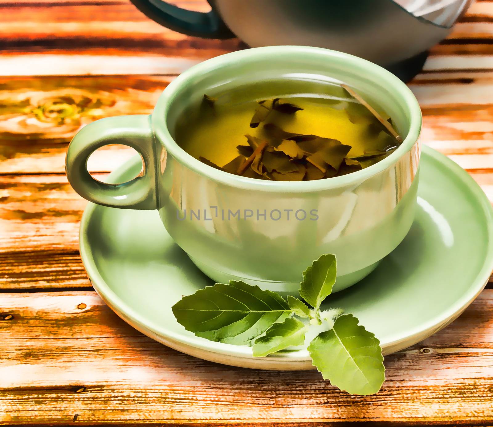 Mint Tea Refreshment Showing Drinks Fruits And Cafes