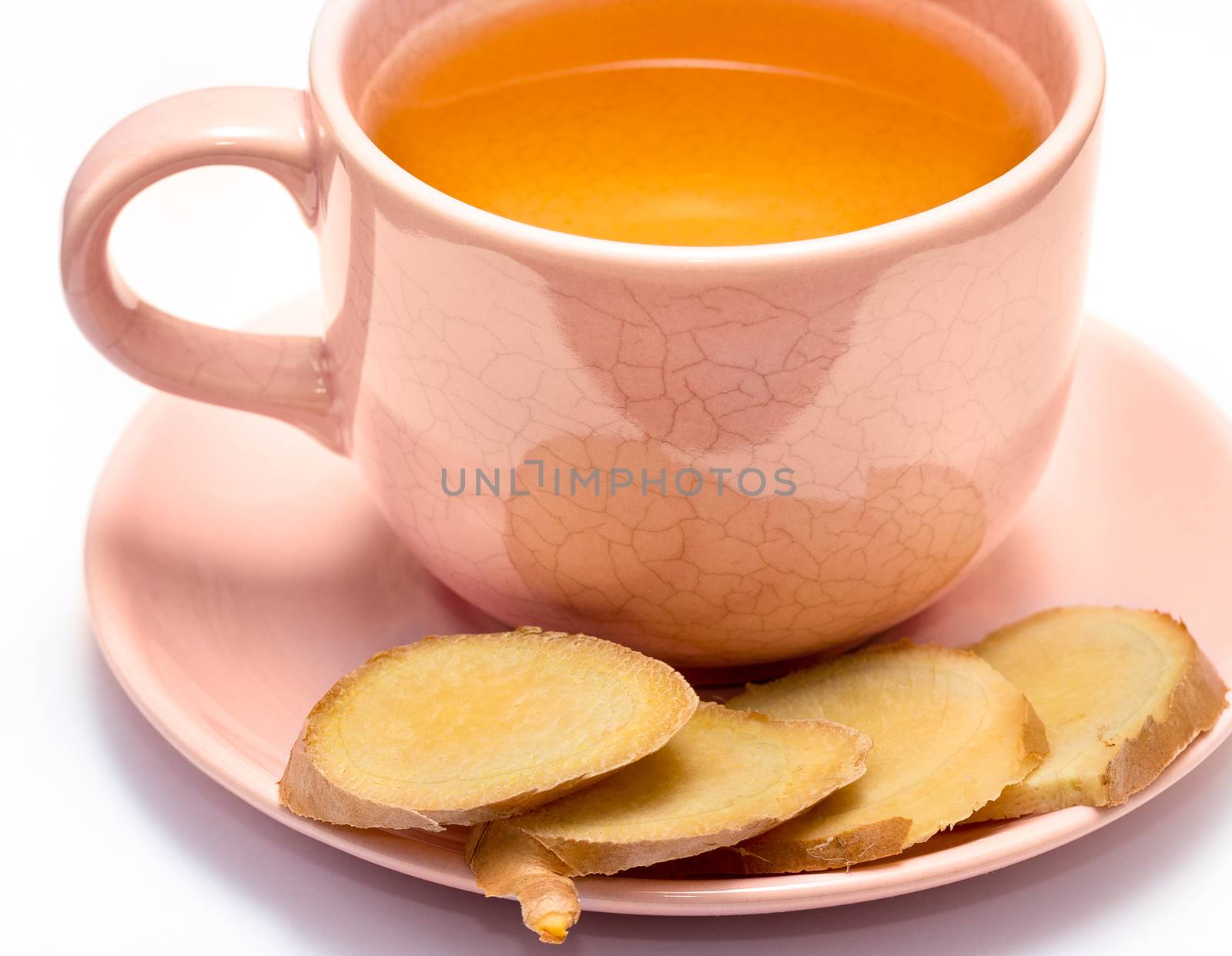 Ginger Tea Cup Representing Teacup Fresh And Refreshed