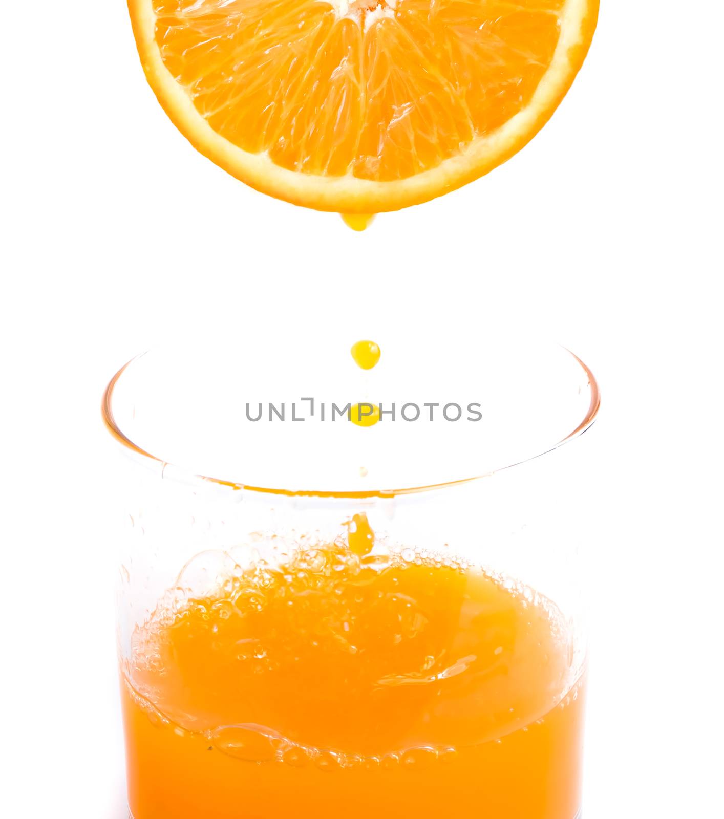 Fresh Orange Juice Shows Tropical Fruit And Citrus by stuartmiles