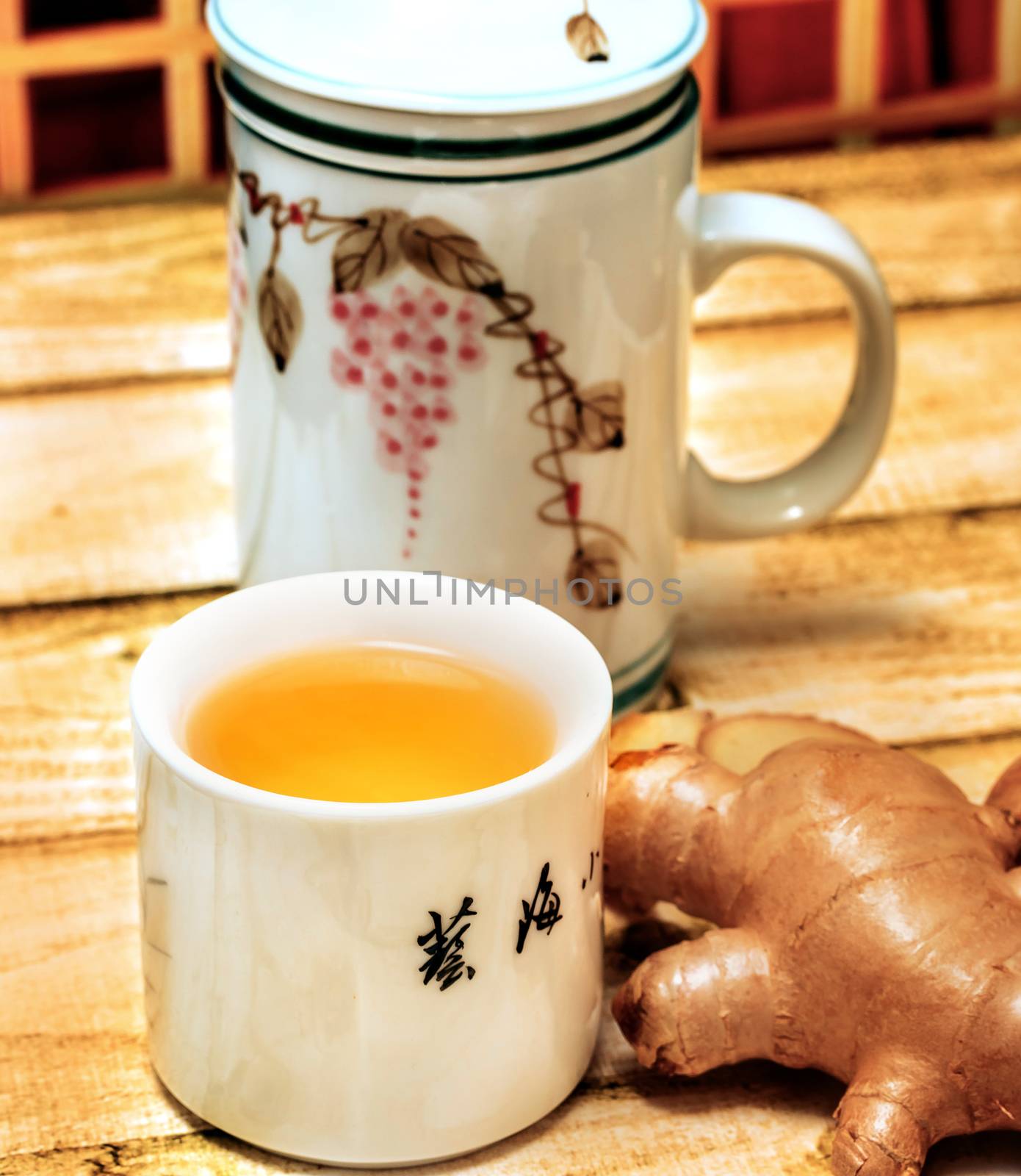 Japanese Ginger Tea Showing Teacup Drink And Teas