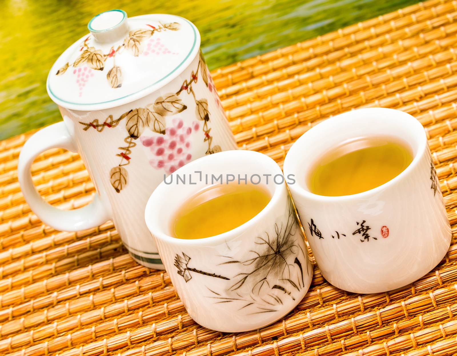 Refreshing Green Tea Meaning Break Refreshment And Beverage