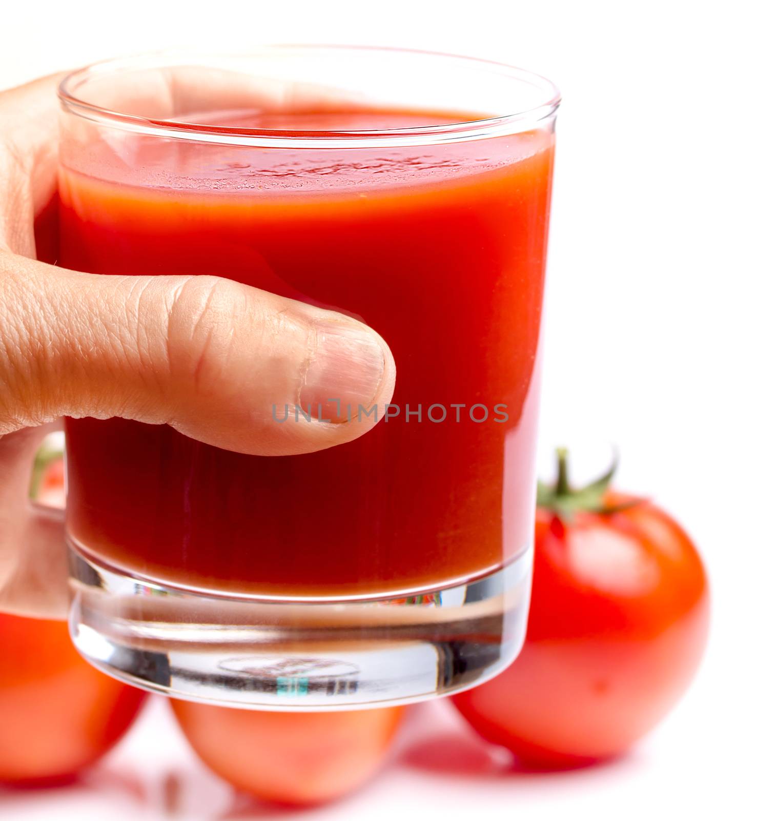 Tomato Juice Glass Means Refreshing Refresh And Refreshment  by stuartmiles
