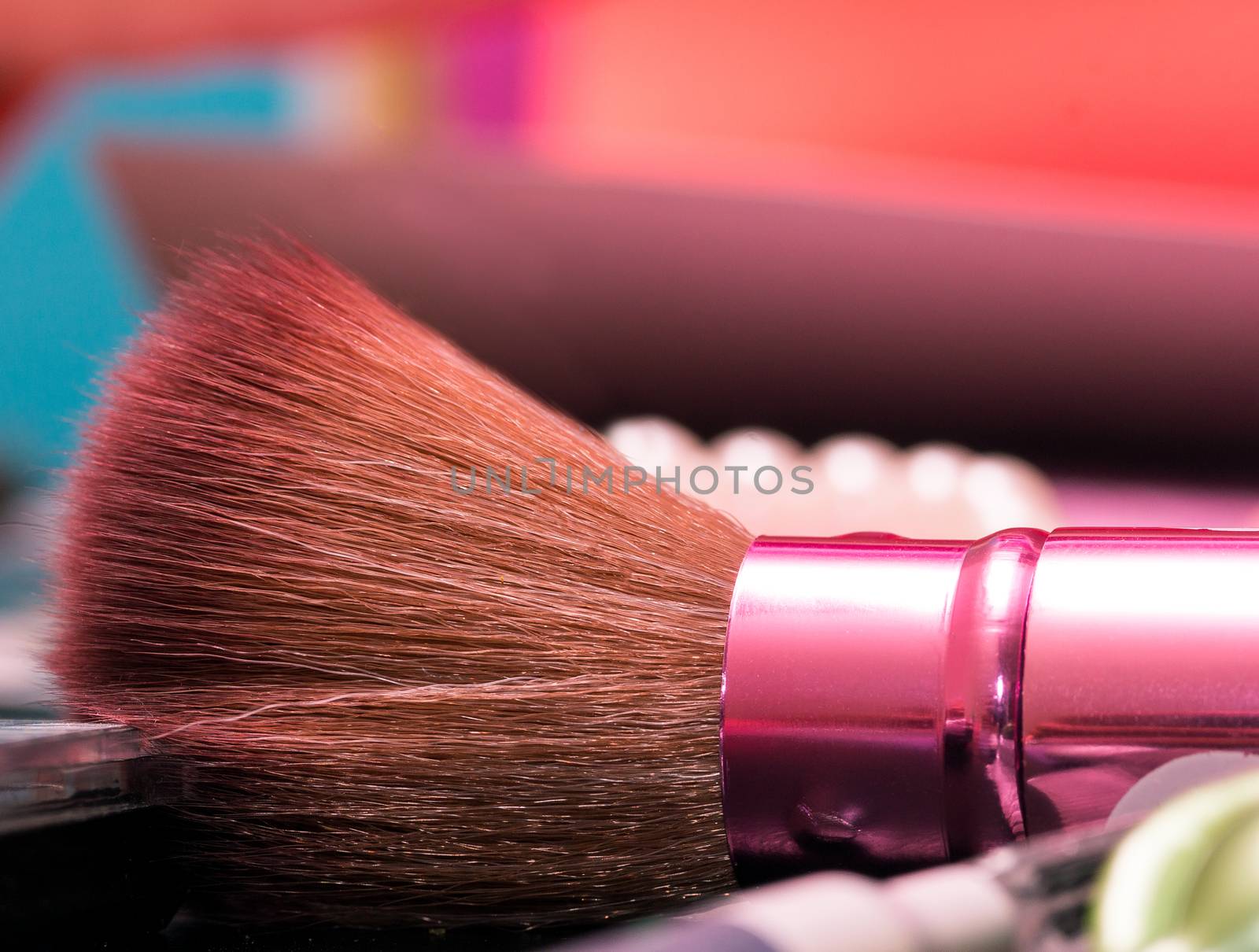 Brush For Makeups Represents Beauty Product And Brushes  by stuartmiles