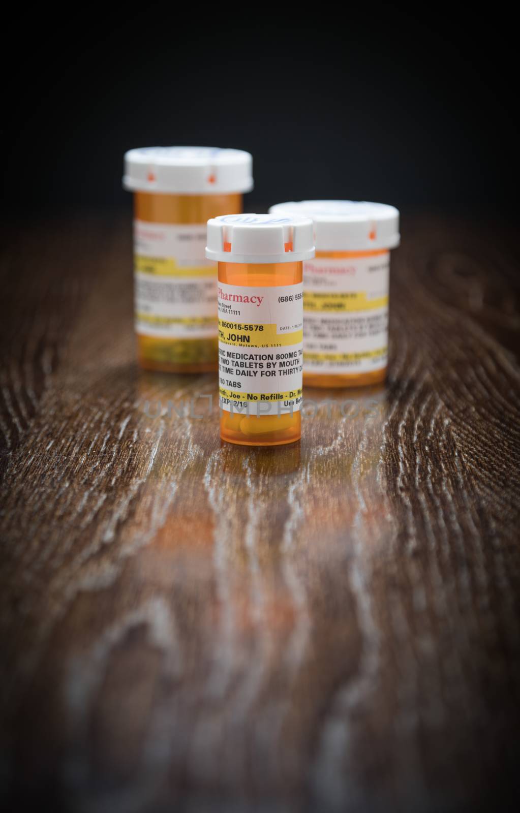 Variety of Non-Proprietary Prescription Medicine Bottles on Refl by Feverpitched