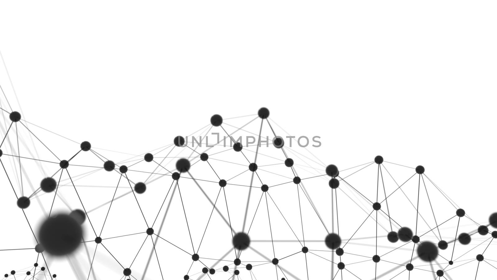 Concept of Network or Internet Communication. 3d illustration. White background